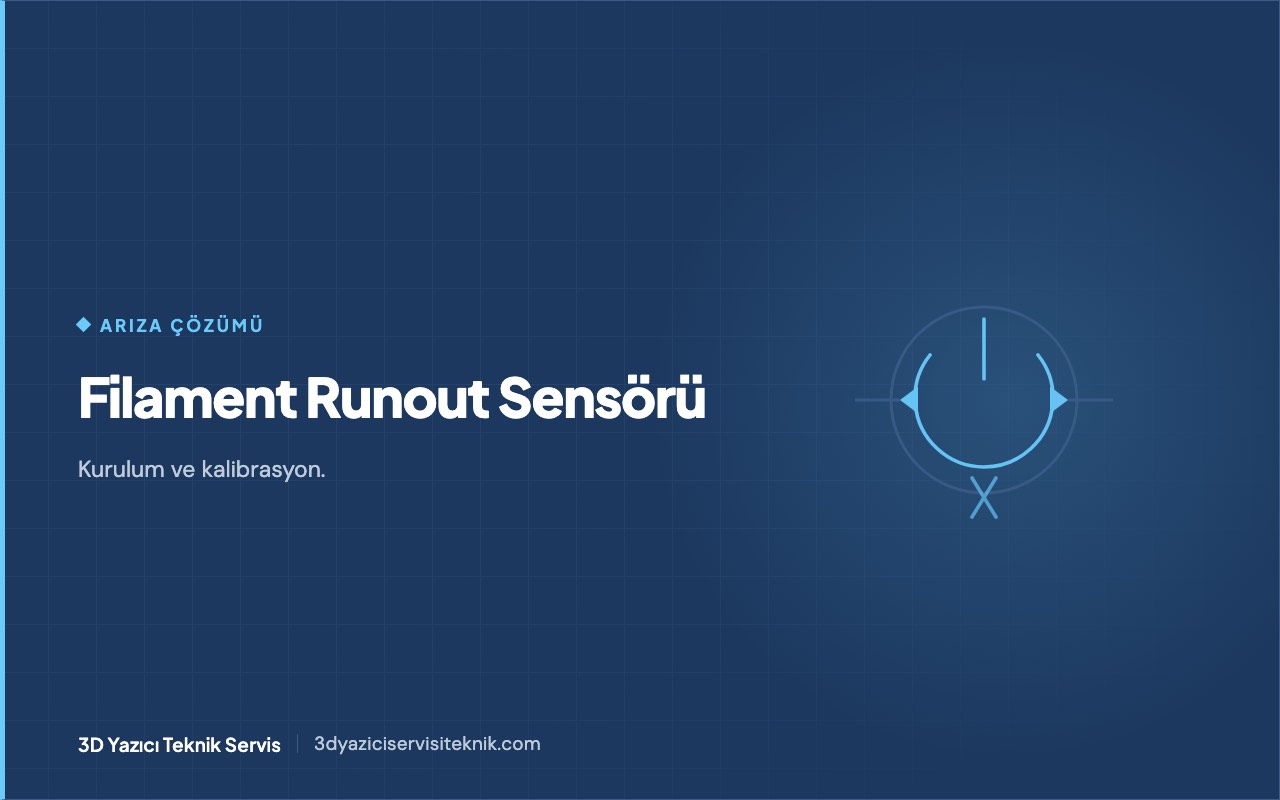 3D yazıcı blog kapağı: Filament runout sensörü — güç simgesi ve devre şeması