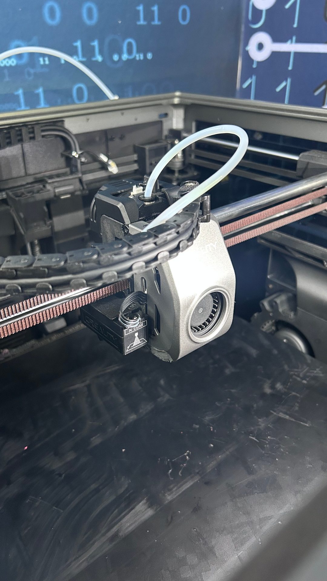 Creality K1 Max yeni hotend seti takılmış hâli